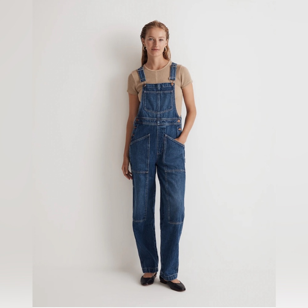 Madewell Oversized Carpenter Overalls in Copley Wash